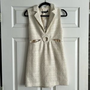 Cream ZARA Dress with Cutouts